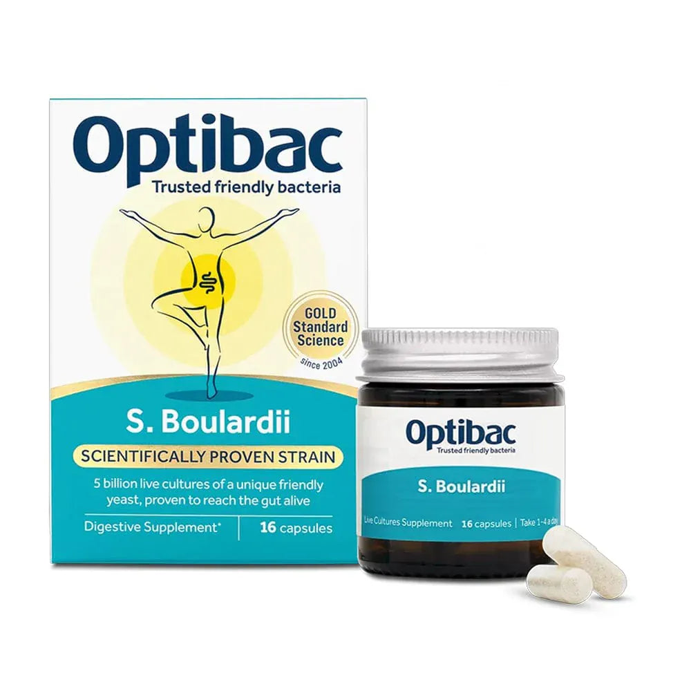 OptiBac Probiotics Saccharomyces boulardii 16 Capsules Probiotics OptiBac Probiotics Saccharomyces boulardii 16 Capsules