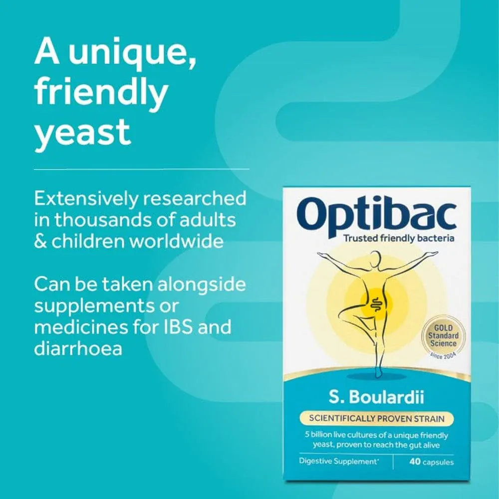OptiBac Probiotics Saccharomyces boulardii 40 Capsules Probiotics Optibac Probiotics Saccharomyces Boulardi (40)