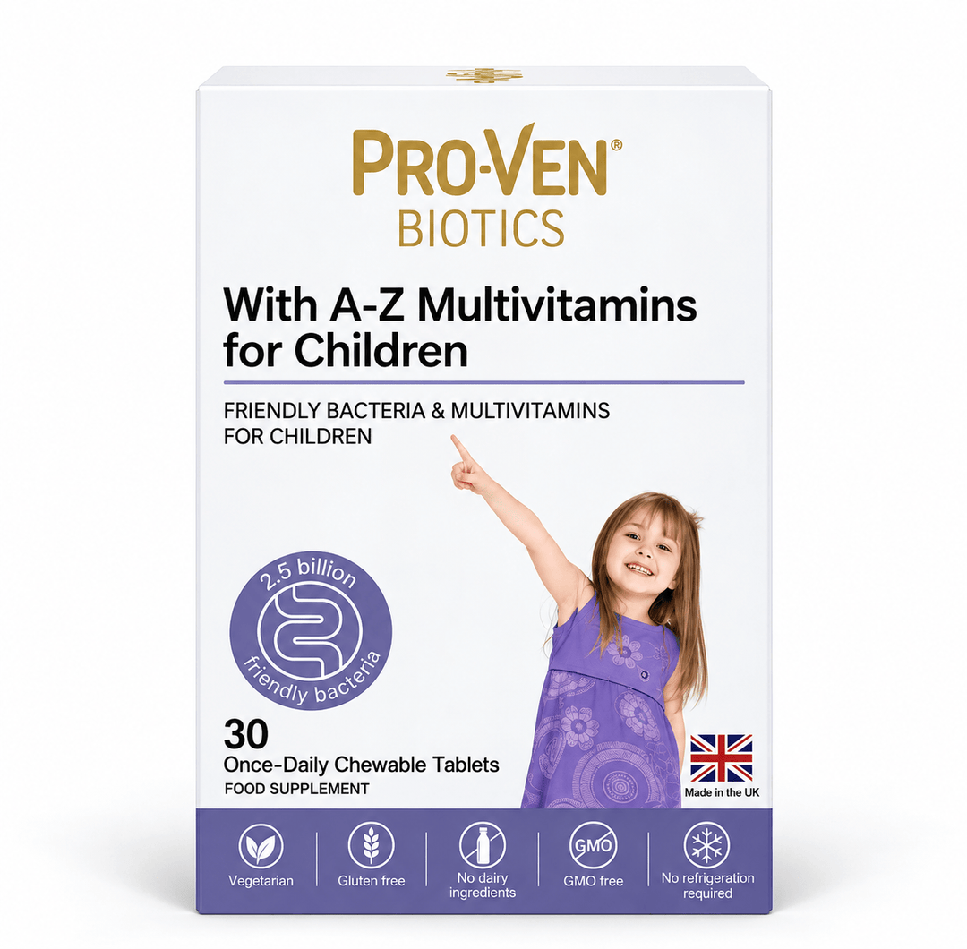 ProVen Biotics A-Z Multivitamins for Children 30 Chewable Tablets Probiotics Pro-Ven A-Z Multivitamins for Children 30 | Lir Pharmacy
