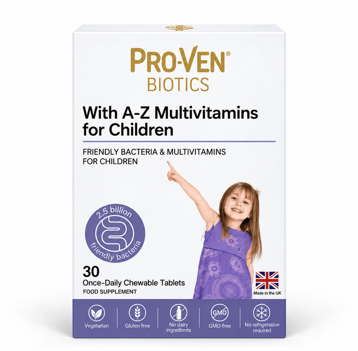 ProVen Biotics A-Z Multivitamins for Children 30 Chewable Tablets Probiotics Pro-Ven A-Z Multivitamins for Children 30 | Lir Pharmacy