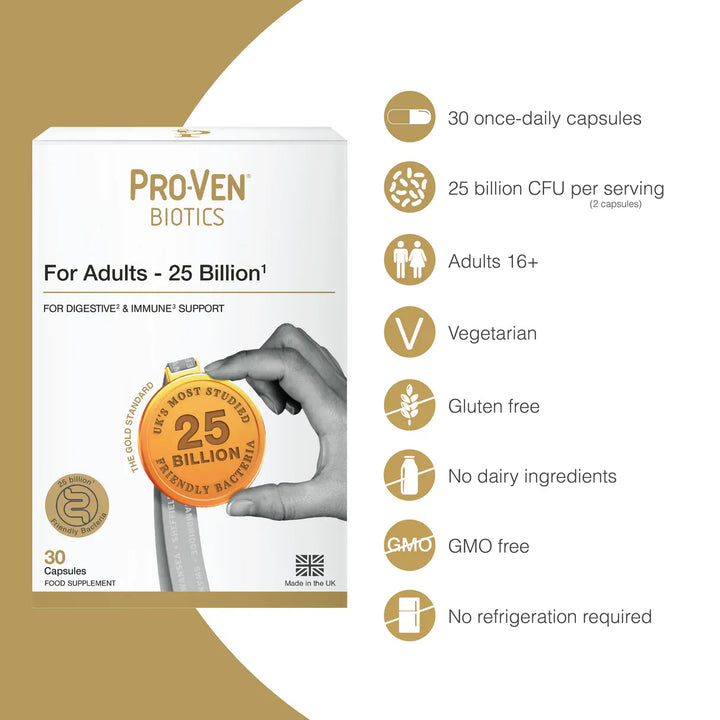 ProVen Probiotic Adult 25 Billion 30 Capsules Probiotics ProVen Probiotic Adult 25 Billion 30 Capsules | High Strength Probiotic
