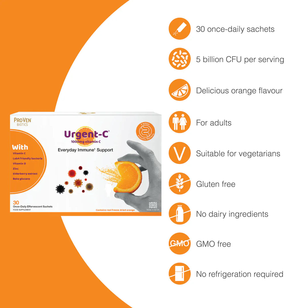 ProVen Probiotic Urgent-C Everyday Immune 30 Sachets Probiotics ProVen Probiotic Urgent-C Everyday Immune 30 Sachets | Vitamin C &amp; Probiotic Support