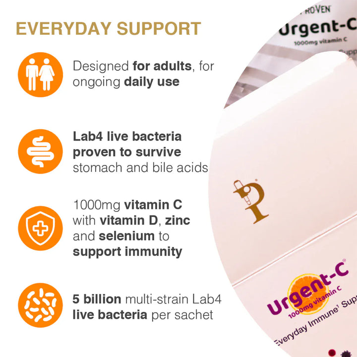 ProVen Probiotic Urgent-C Everyday Immune 30 Sachets Probiotics ProVen Probiotic Urgent-C Everyday Immune 30 Sachets | Vitamin C &amp; Probiotic Support