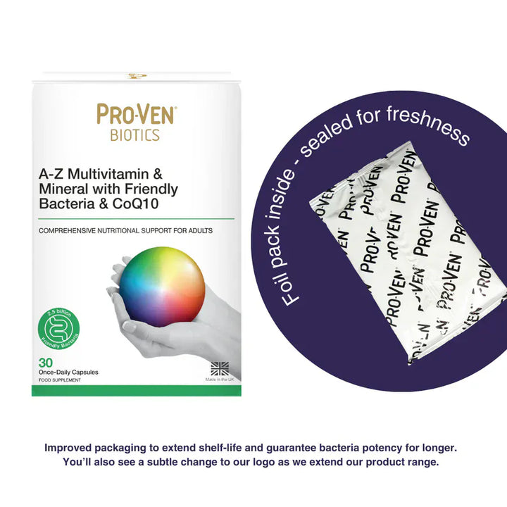 ProVen Probiotics A to Z Multivitamin & Mineral with Friendly Bacteria & CoQ10 30s Probiotics ProVen Probiotics A to Z Multivitamin & Mineral with Friendly Bacteria & CoQ10 30s