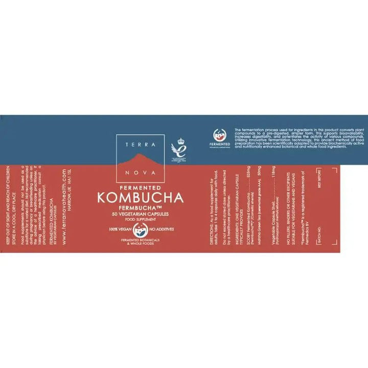 Terranova Fermented Kombucha Capsules 50 Probiotics