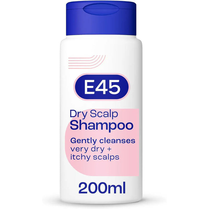 E45 Dry Scalp Shampoo 200ml Problem Skin E45 Dry Scalp Shampoo 200ml – Gentle Relief for Dry &amp; Flaky Scalp