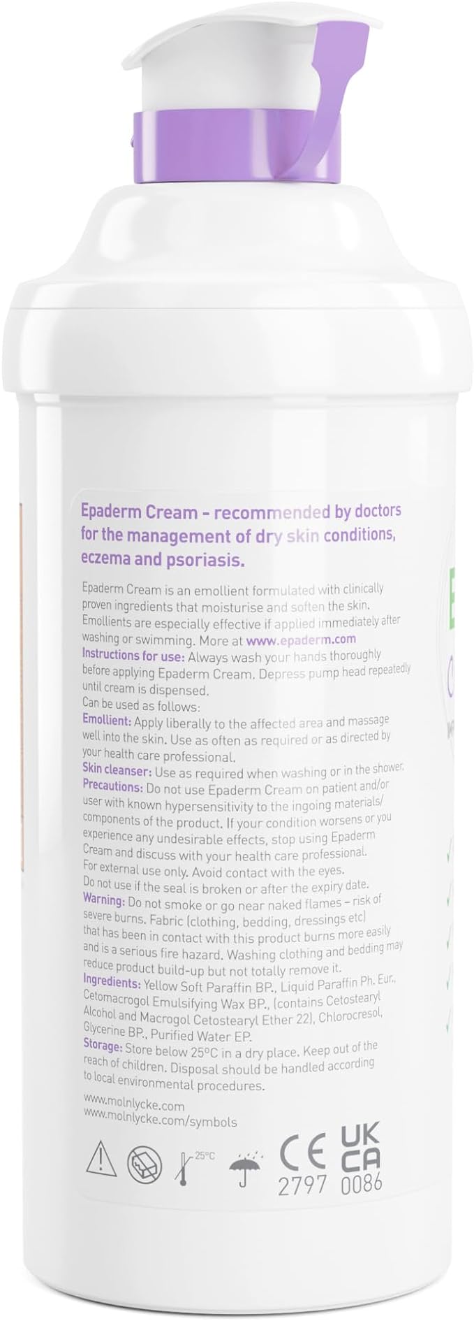 Epaderm Cream Pump Dispenser 500g Problem Skin