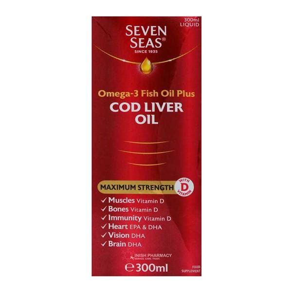 Seven Seas Maximum Strength Cod Liver Oil 300ml Seven Seas Maximum Strength Cod Liver Oil 300ml