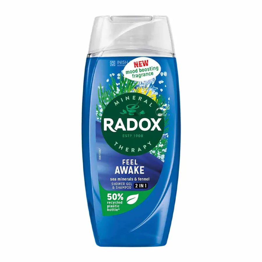Radox Feel Awake 2-in-1 Shower Gel 225ml with Sea Minerals &amp; Fennel SHOWER GEL Radox Feel Awake 2-in-1 Shower Gel 225ml with Sea Minerals &amp; Fennel