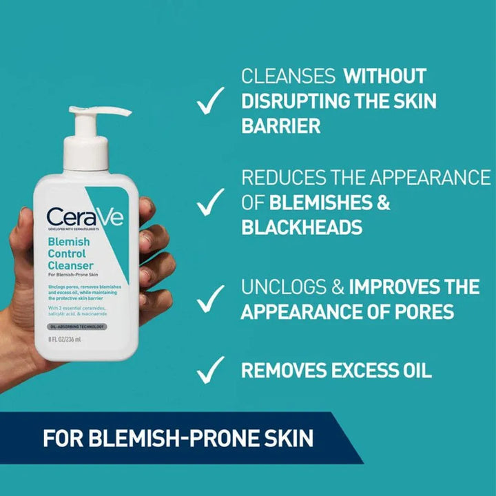 CeraVe Blemish Control Cleanser 473ml Skin Care CeraVe Blemish Control Cleanser 473ml | Lir Pharmacy