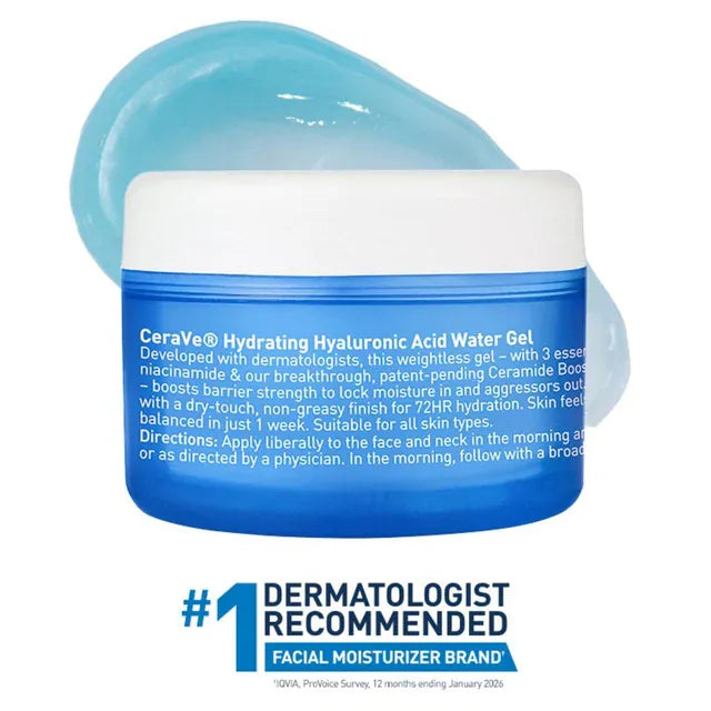 CeraVe Hydrating Hyaluronic Acid Water Gel Face Moisturizer 48g Skin Care CeraVe Hydrating HA Water Gel 48g | Lir Pharmacy