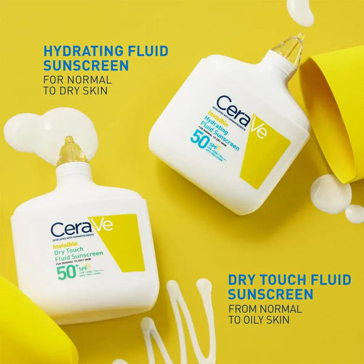 CeraVe Invisible Dry Touch Fluid Sunscreen SPF50+ 50ml Skin Care CeraVe Invisible Dry Touch Fluid SPF50+ 50ml | Lir Pharmacy