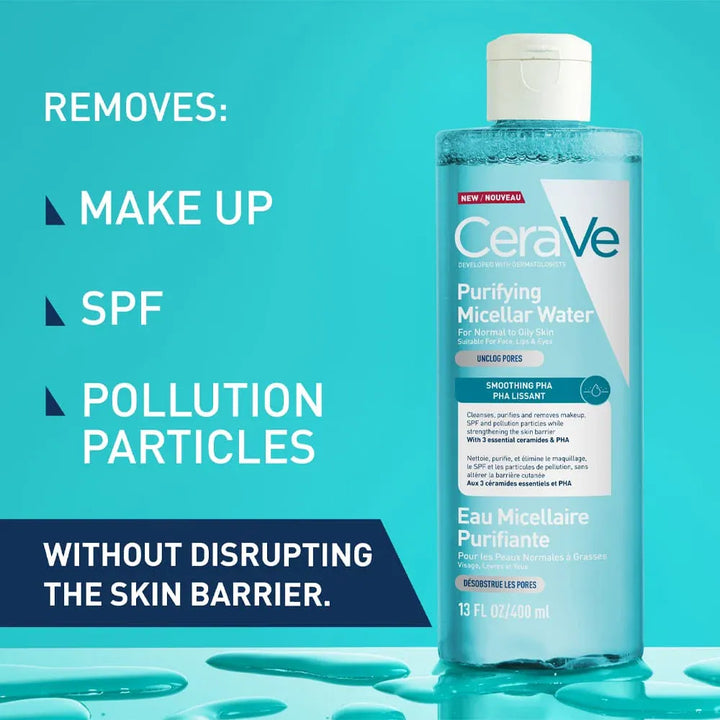 CeraVe Purifying Micellar Water 400ml Skin Care CeraVe Purifying Micellar Water 400ml | Lir Pharmacy