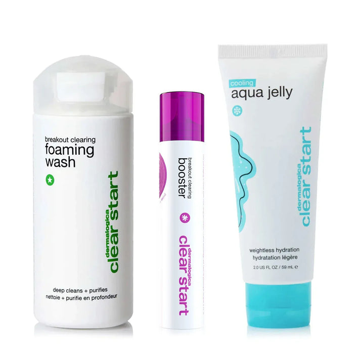 Dermalogica Bundle - Breakout Clearing with Foaming Wash, Booster & Cooling Aqua Jelly Skin Care Dermalogica Bundle - Breakout Clearing with Foaming Wash, Booster & Cooling Aqua Jelly