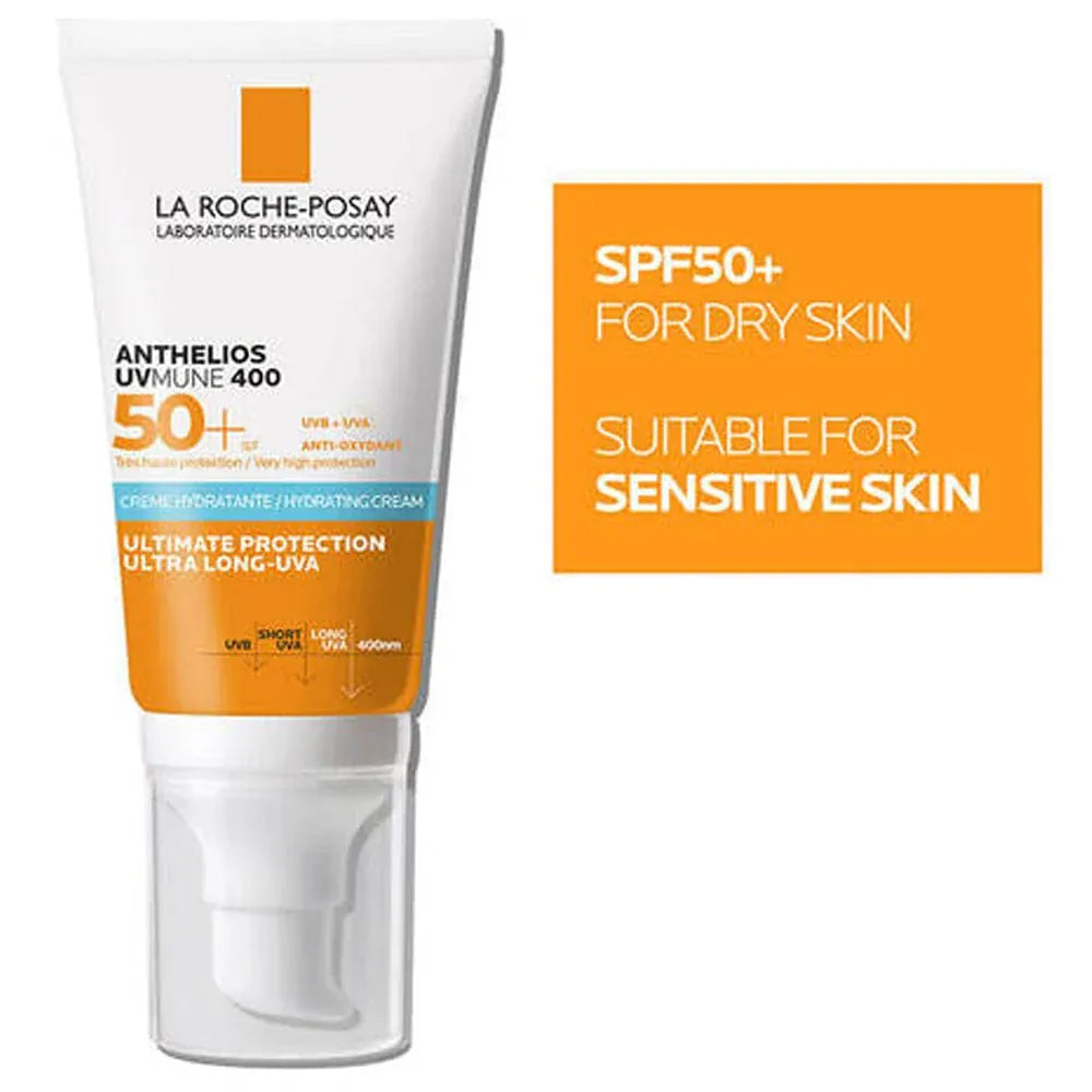 La Roche Posay Anthelios UVMune 400 Hydrating Suncream SPF50+ 50ml Skin Care La Roche-Posay UVMune 400 Hydrating SPF50+ 50ml | Lir Pharmacy