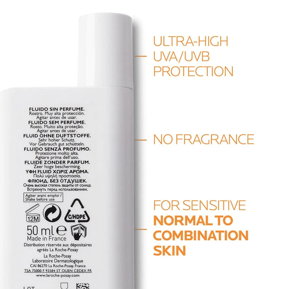 La Roche-Posay Anthelios UVMune 400 Invisible Fluid SPF50+ Sun Cream 50ml Skin Care La Roche-Posay UVMune 400 Invisible Fluid SPF50+ | Lir Pharmacy