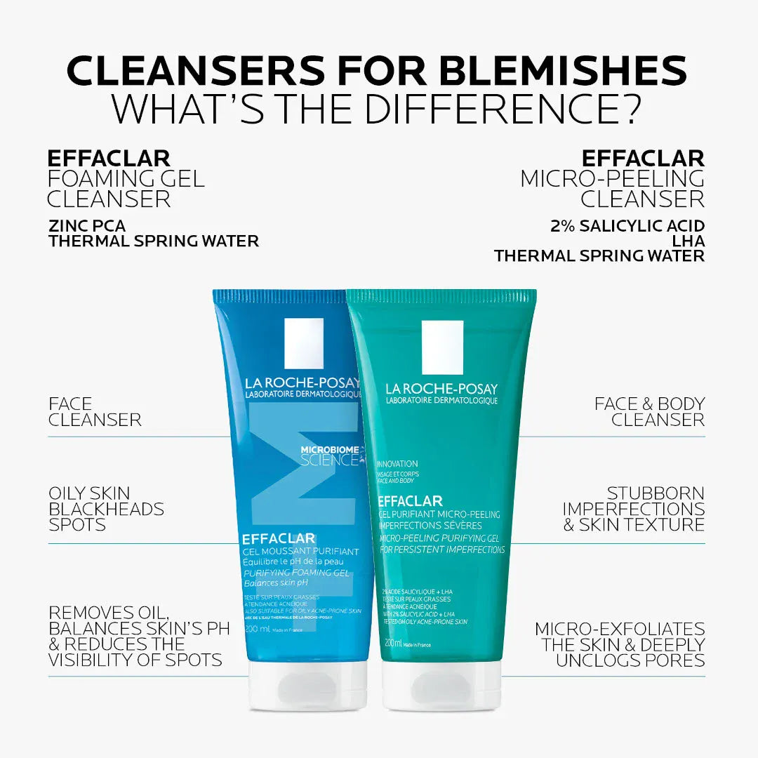 La Roche-Posay Effaclar Micro-Peeling Purifying Foaming Wash For Face &amp; Body 200ml Skin Care La Roche-Posay Effaclar Micro-Peeling Wash 200ml | Lir Pharmacy