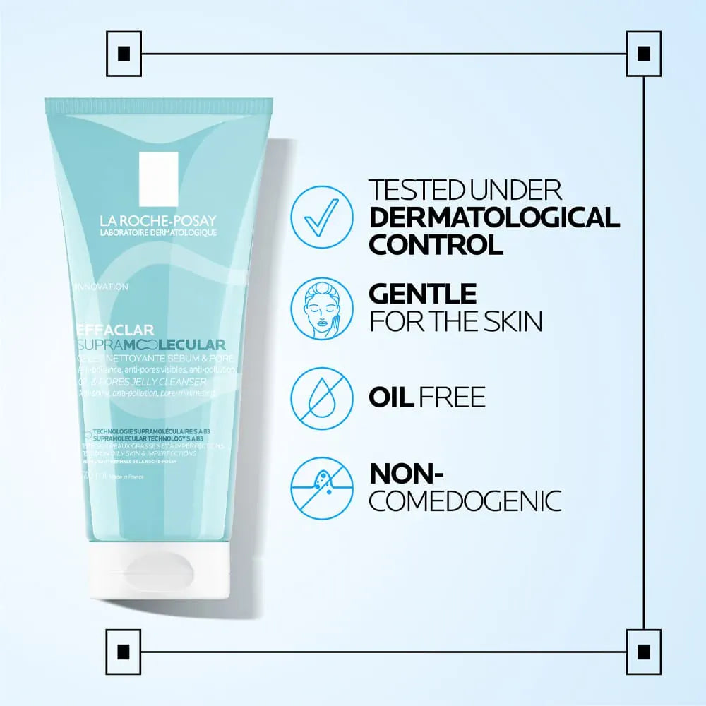 La Roche Posay-Effaclar Supramolecular Oil Pores Correct Wash 200ml Skin Care La Roche Posay Effaclar Oil &amp; Pores Wash 200ml | Lir Pharmacy