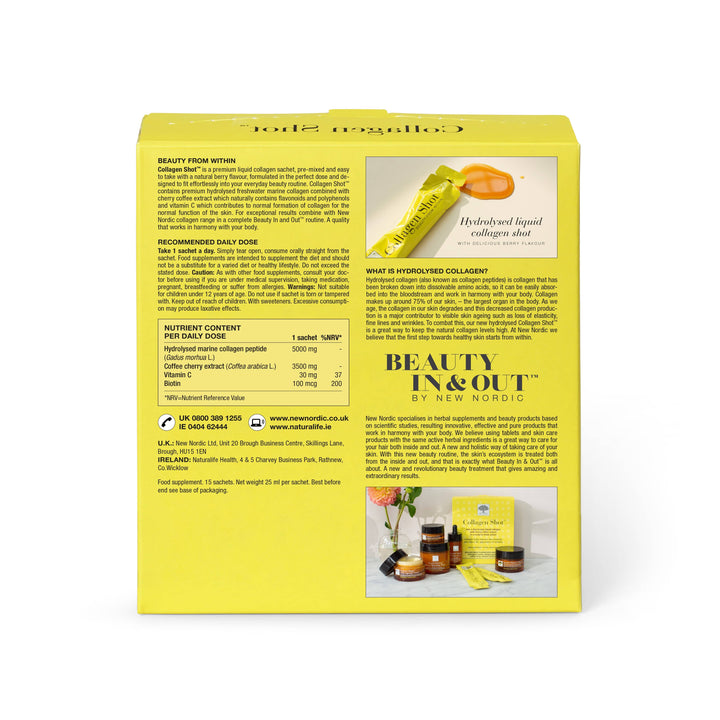 New Nordic Collagen Shot 15 Sachets Skin Care New Nordic Collagen Shot 15 Sachets