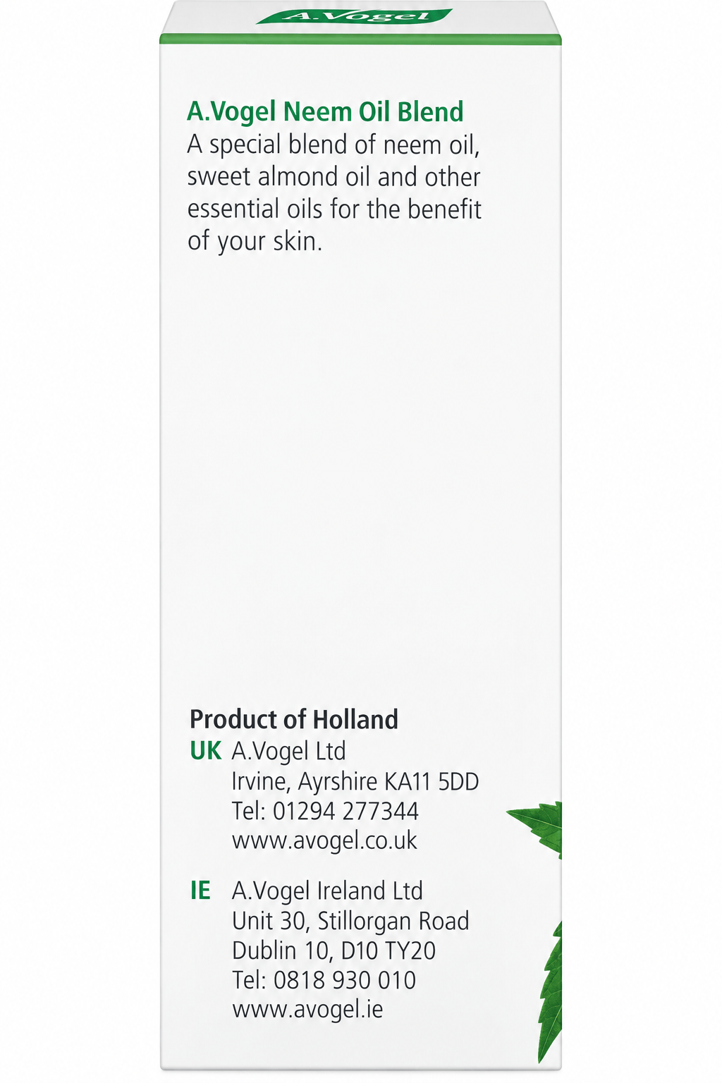 A Vogel Neem Oil Blend 100ml Skin Hair and Nails A.Vogel Neem Oil Blend 100ml | Skin &amp; Hair Oil