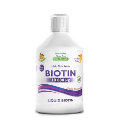 Swedish Nutra Biotin 10000ug Liquid (500ml) Skin Hair and Nails