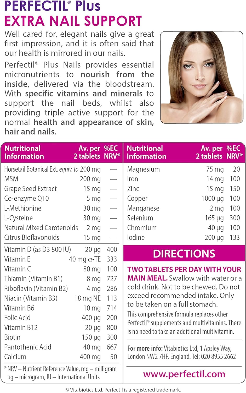 Vitabiotics Perfectil Plus Nails (60) Skin Hair and Nails Vitabiotics Perfectil Plus Nails (60)