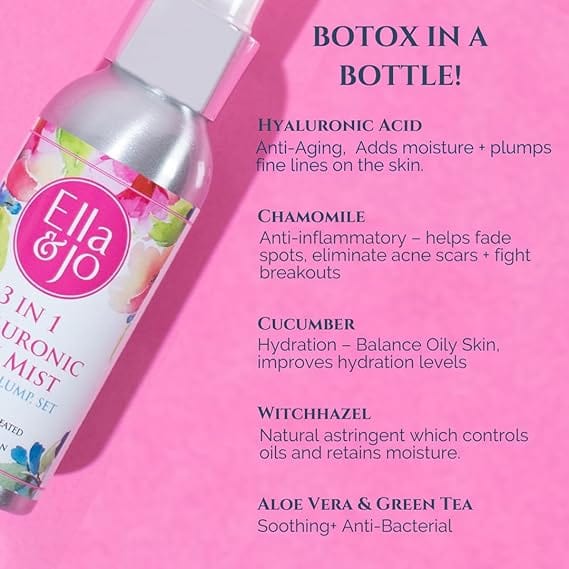 Ella & Jo 3 in1 Hyaluronic Skin Mist - Orange Blossom 100ml Skincare and Body