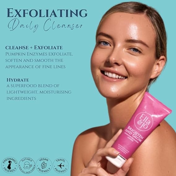 Ella & Jo Brighten & Glow Hydrating Cleanser 100ml Skincare and Body