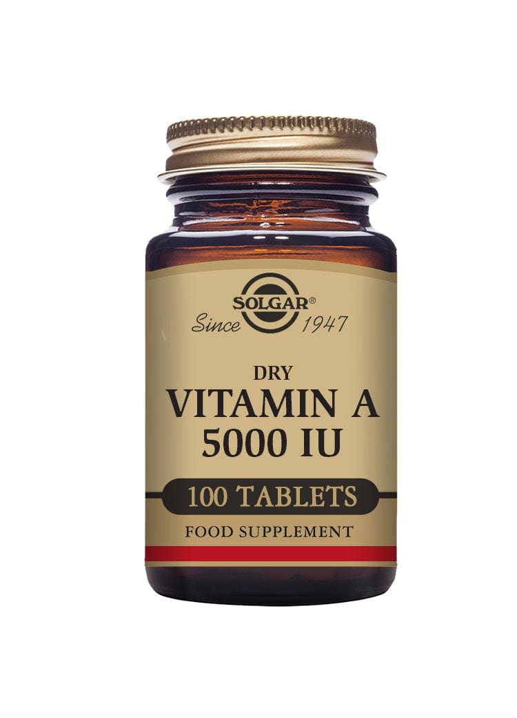 Solgar Dry Vitamin A 5000 IU Tablets (100) Skincare and Body