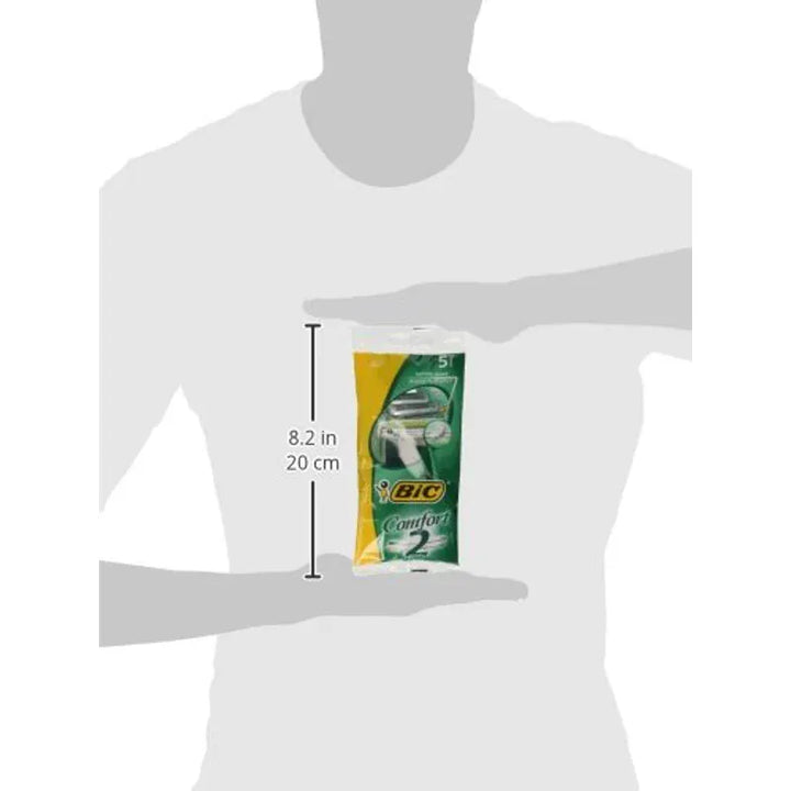 BIC Comfort 2 Plus Manual Razor 5 units Green Unisex SKINCARE BIC Comfort 2 Plus Manual Razor 5 units Green Unisex