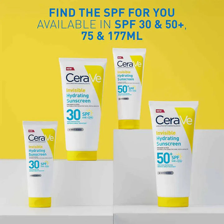 CeraVe Invisible Hydrating Sunscreen SPF50 177ml SKINCARE CeraVe Invisible Hydrating Sunscreen SPF50 177ml