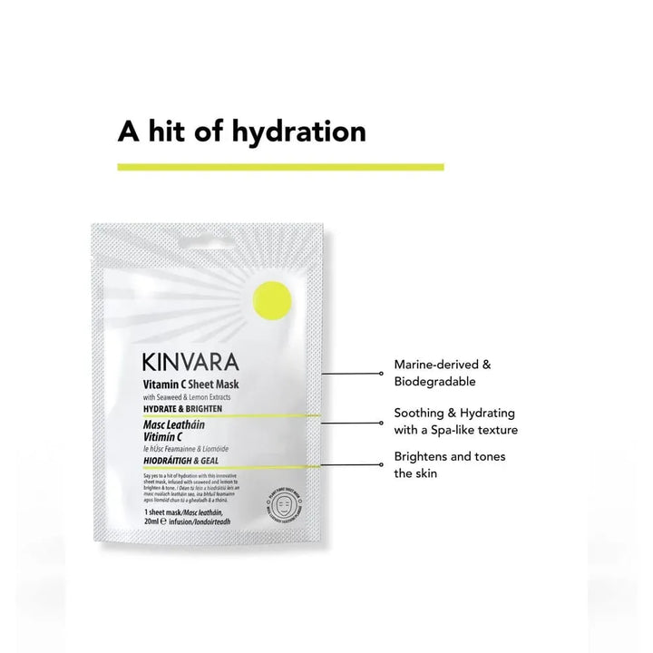 Kinvara Vitamin C Sheet Mask Skincare Kinvara Vitamin C Sheet Mask