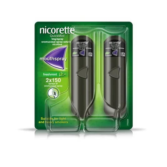 Nicorette QuickMist 1mg Nicotine per Spray Double Smoking Cessation PA0330/037/013