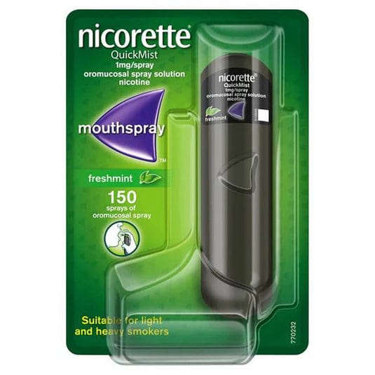 Nicorette QuickMist 1mg Nicotine per Spray Single Smoking Cessation PA0330/037/013