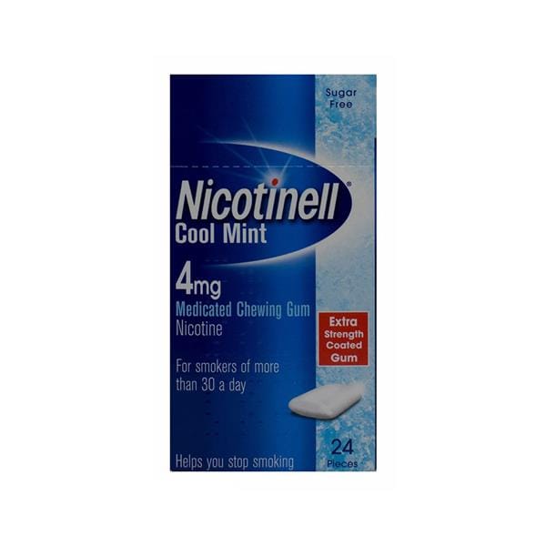Nicotinell Gum Cool Mint 4mg 24 Pieces Smoking Cessation Nicotinell Cool Mint 4mg Gum 24 Pieces | Stop Smoking Aid Ireland