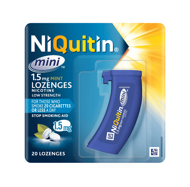 Niquitin 1.5mg Nicotine Mini Mint  Lozenges (20) Smoking Cessation PA1186/018/011