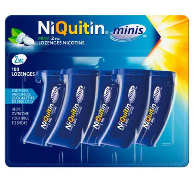 Niquitin 2mg Nicotine Mini Mint Lozenges 100 Smoking Cessation Niquitin 2mg Mini Mint Lozenges 100 | Stop Smoking Aid Ireland