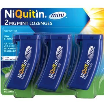 Niquitin 2mg Nicotine Mini Mint Lozenges (60) Smoking Cessation PA1186/018/011