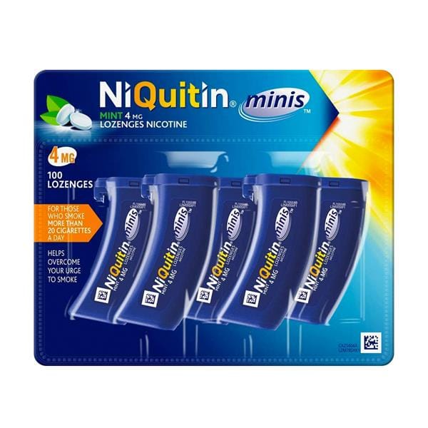 NiQuitin 4mg Nicotine Mini Mint Lozenges 100 Smoking Cessation NiQuitin 4mg Mini Mint Lozenges 60 | Stop Smoking Aid