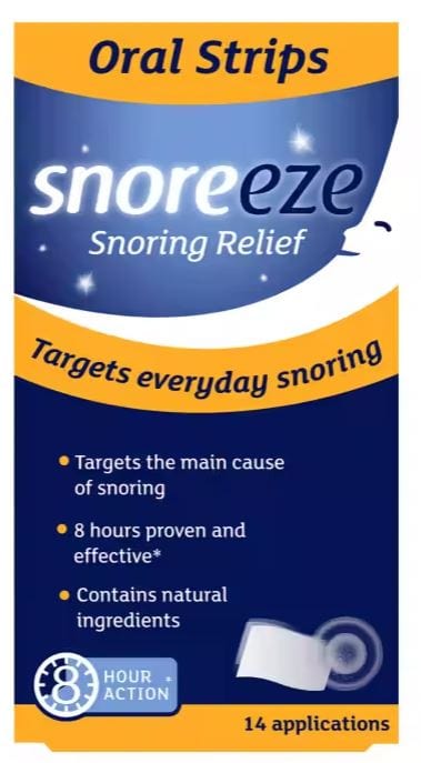 Snoreeze Snoring Relief Oral Strips (14) Snoring & Sleep Apnea Aids