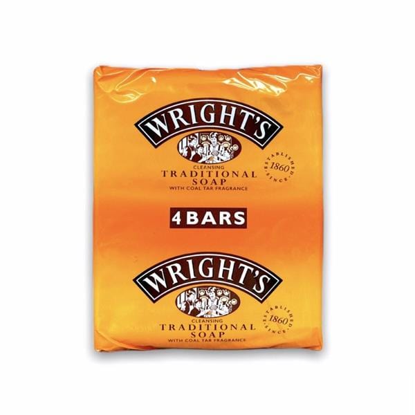 Wrights Traditional Coal Tar Soap (4 x 125g) Soap and Hand Wash