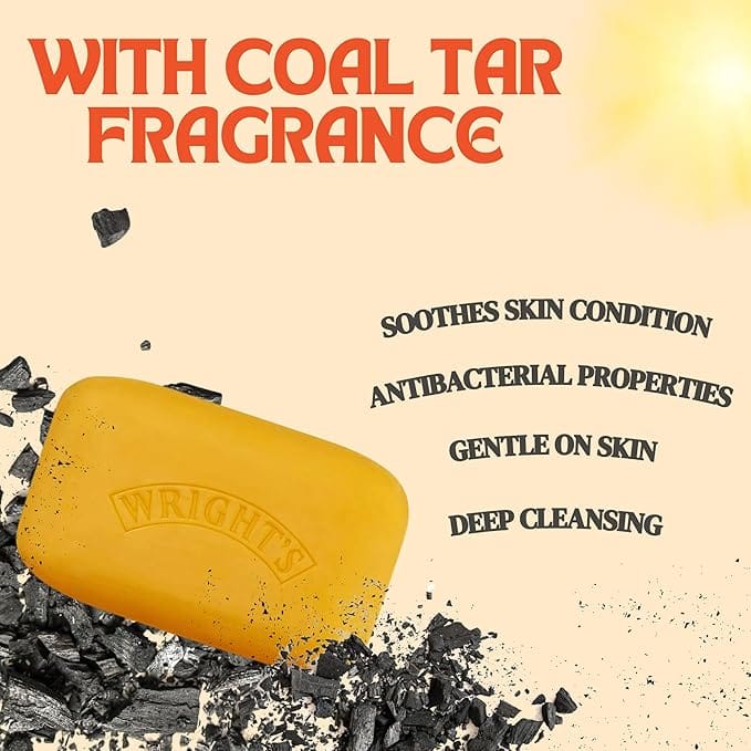 Wrights Traditional Coal Tar Soap (4 x 125g) Soap and Hand Wash Wrights Traditional Coal Tar Soap (4 x 125g)