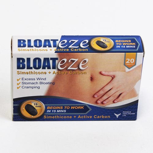 Bloateze Simeticone and Active Carbon Tablets (20) Stomach and Bowels