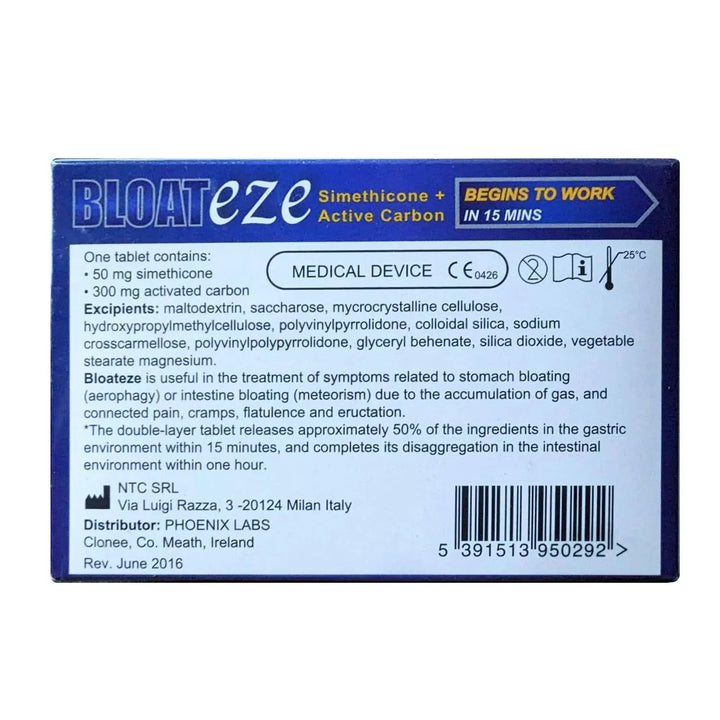 Bloateze Tablets 20 Stomach and Bowels Bloateze Tablets – Relief from Bloating &amp; Trapped Wind | 20 Tablets