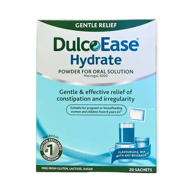 DulcoEase Hydrate Powder for Oral Solution 20 Sachets Stomach and Bowels DulcoEase Powder for Oral Solution 20 Sachets | Constipation Relief