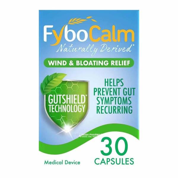 FyboCalm Wind & Cramp - Bloating Relief 30 Capsules Stomach and Bowels