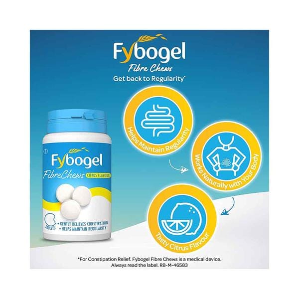 Fybogel Fibre Chews Citrus Flavour (60) Stomach and Bowels