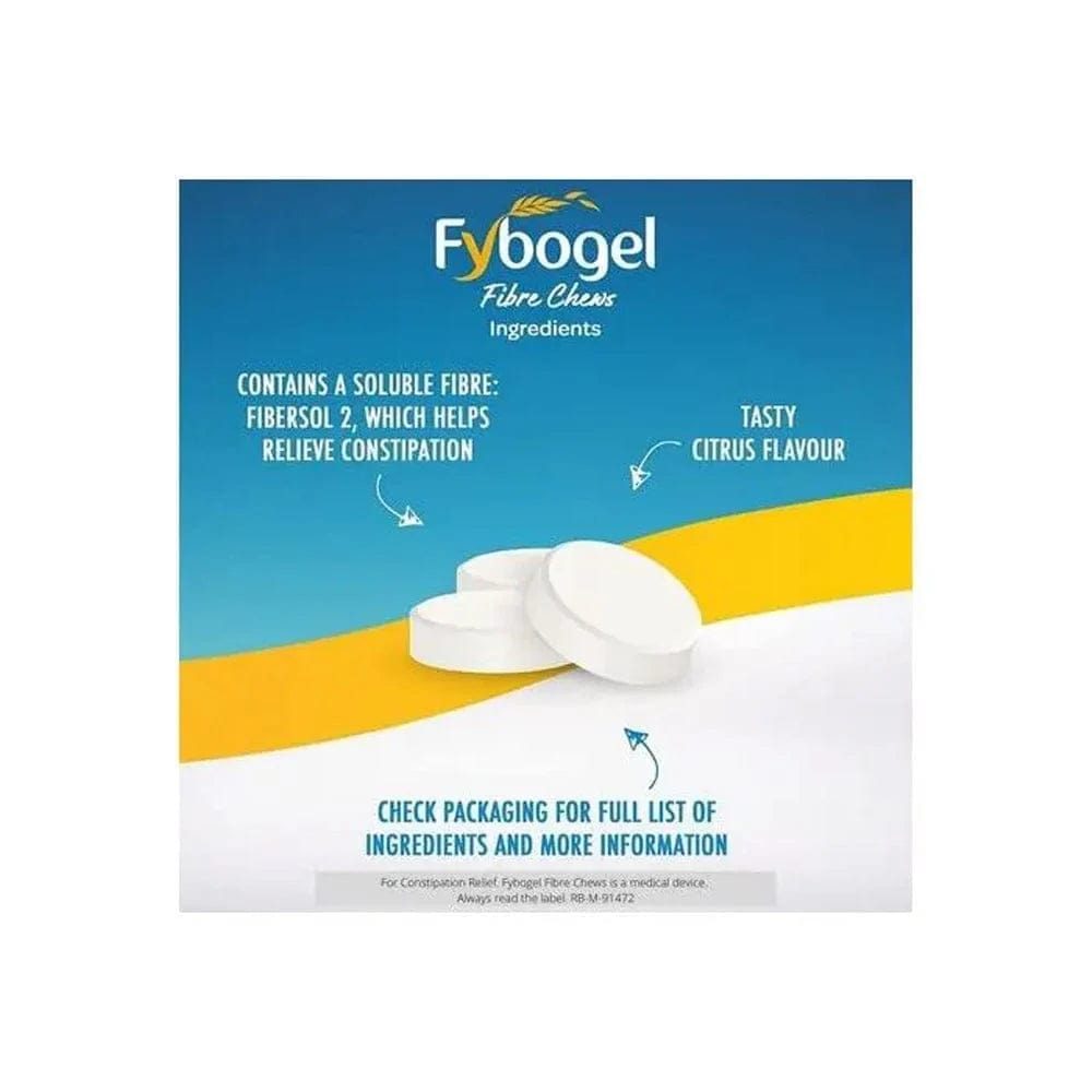 Fybogel Fibre Chews Citrus Flavour (60) Stomach and Bowels