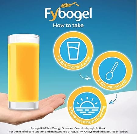 Fybogel Orange Natural Fibre Drink (10) Stomach and Bowels