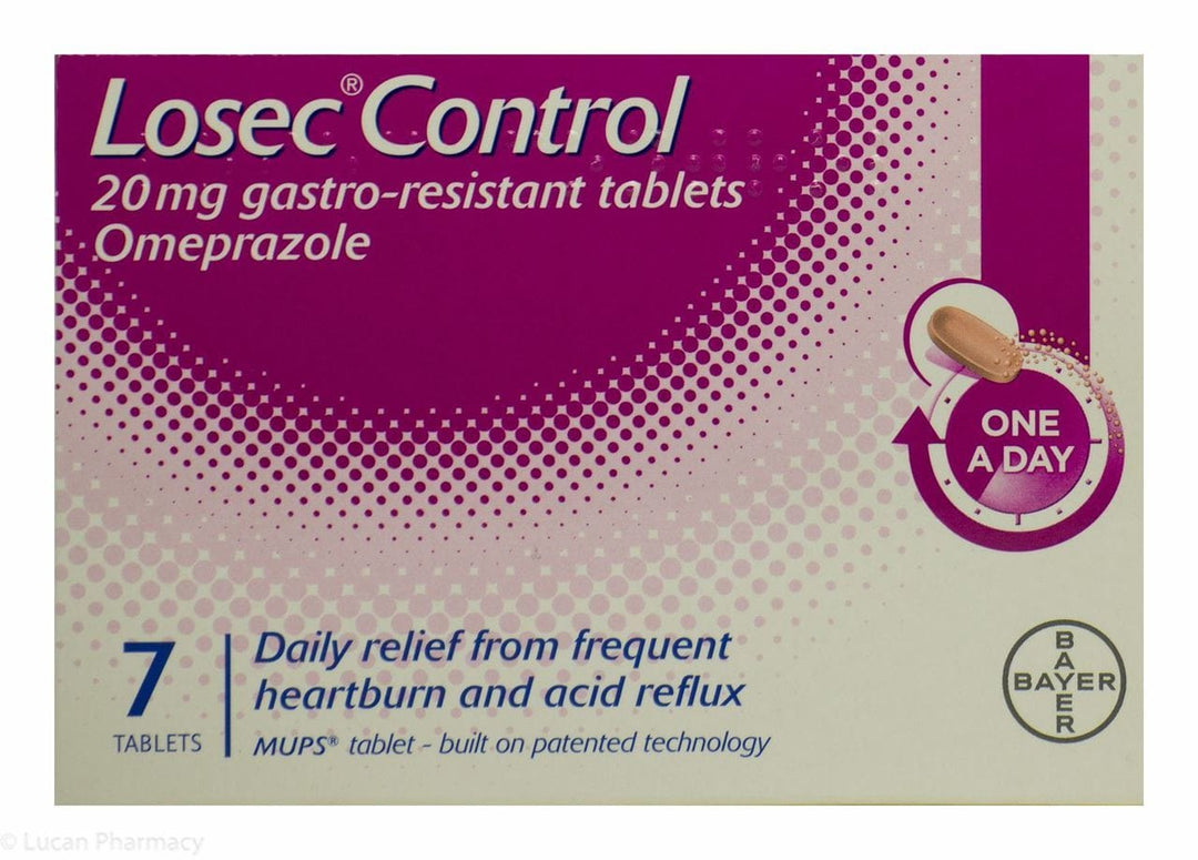 Losec Control Omeprazole 20mg Tablets (14) Stomach and Bowels PA1410/066/001
